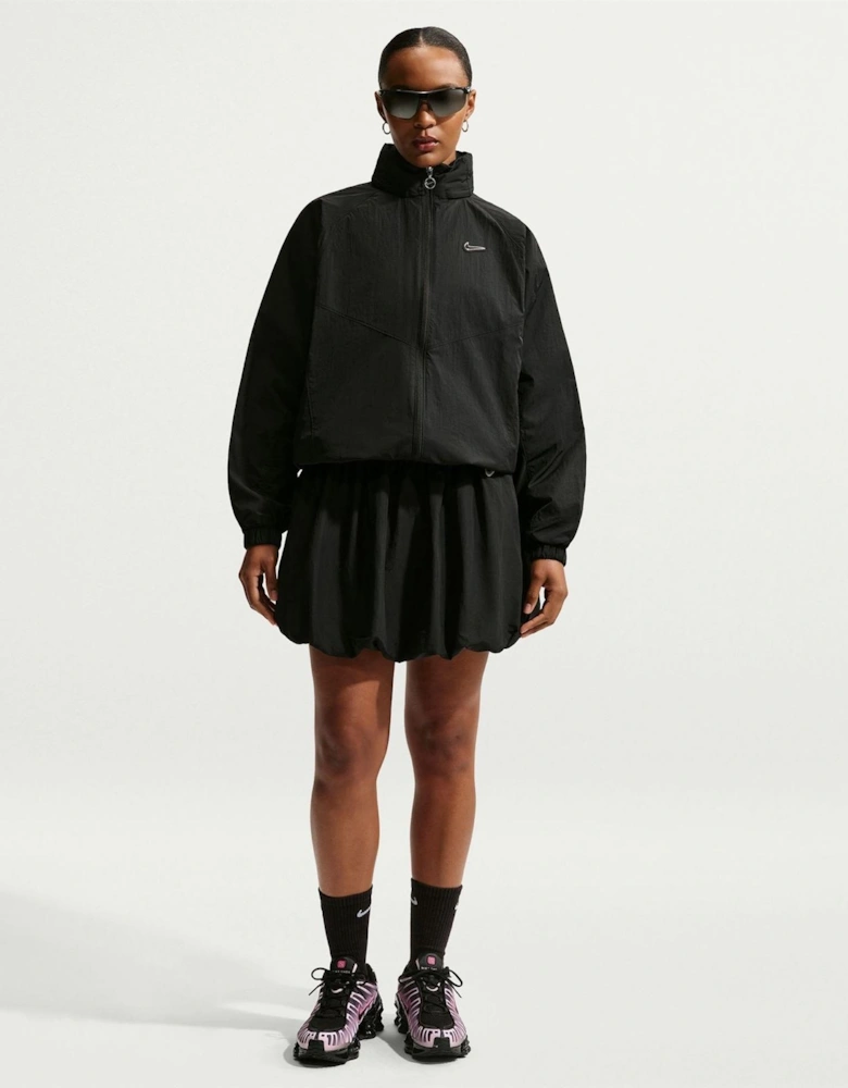 Sportswear Lettering Back Neck Logo Hooded Rain Coat