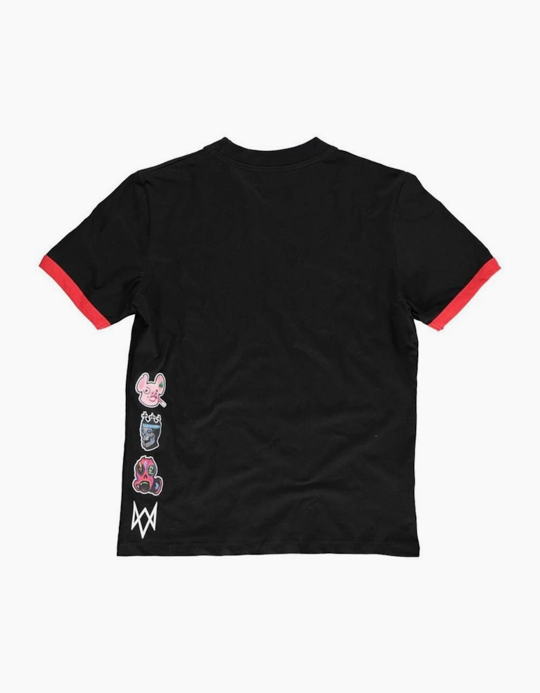 Watch Dogs Graphic Crew Neck Short Sleeve Jersey T-Shirt