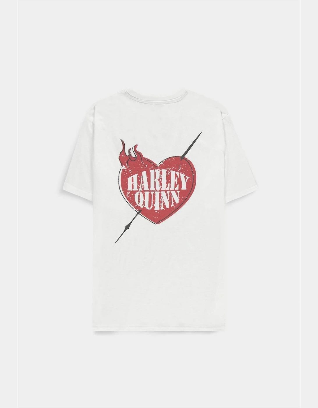 Warner Heart Text Graphic Crew Neck Short Sleeve Jersey T-Shirt