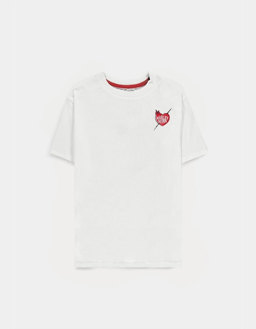 Warner Heart Text Graphic Crew Neck Short Sleeve Jersey T-Shirt