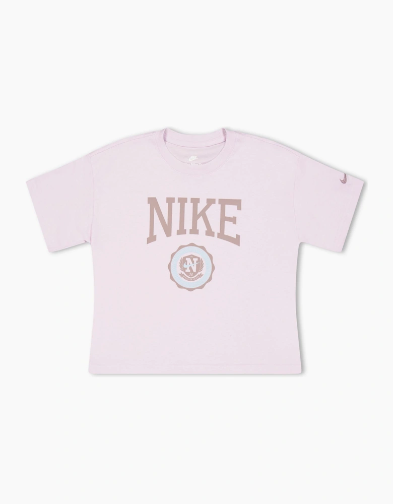Text Graphic Crew Neck Short Sleeve T-Shirt