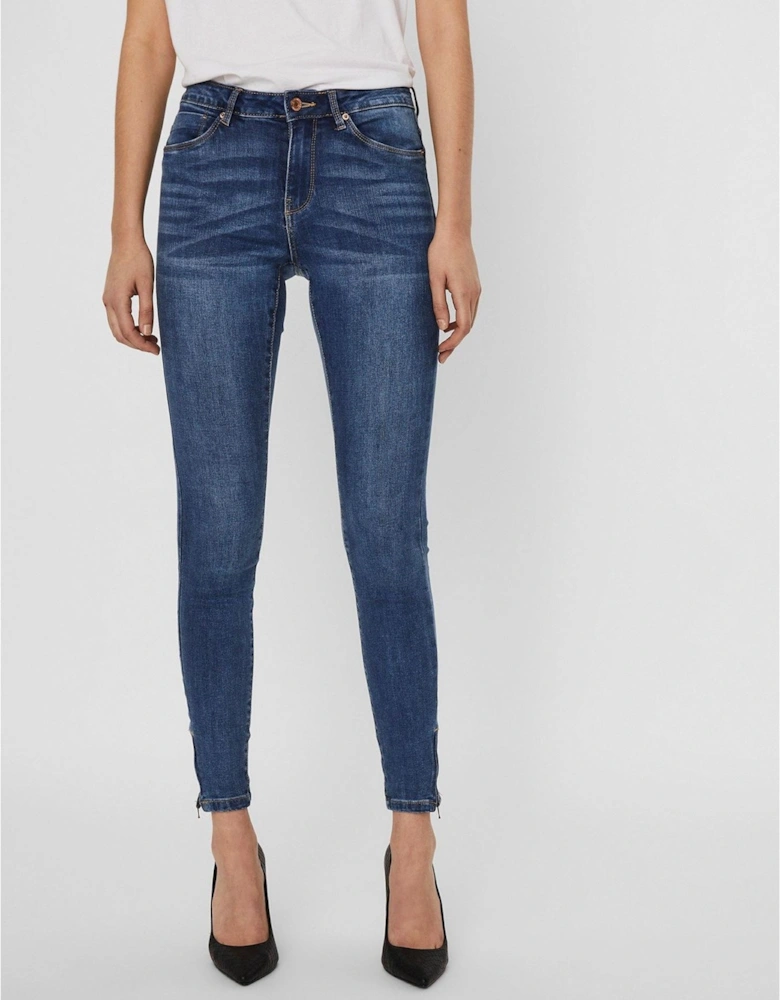 Tilde Midrise Slim Ankle Zipped Skinny Jeans