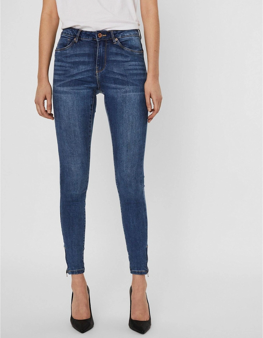 Tilde Midrise Slim Ankle Zipped Skinny Jeans
