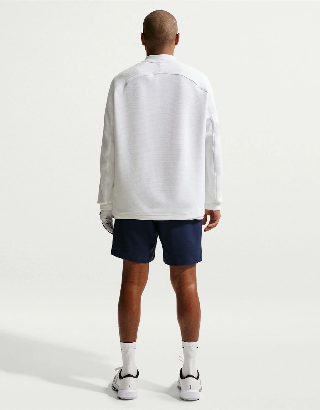 Relaxed Fit Zip Neck High Collar Long Sleeve Sweatshirt