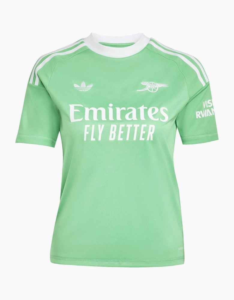 Arsenal Logo Print Text Graphic Crew Neck Short Sleeve Jersey Competition T-Shirt