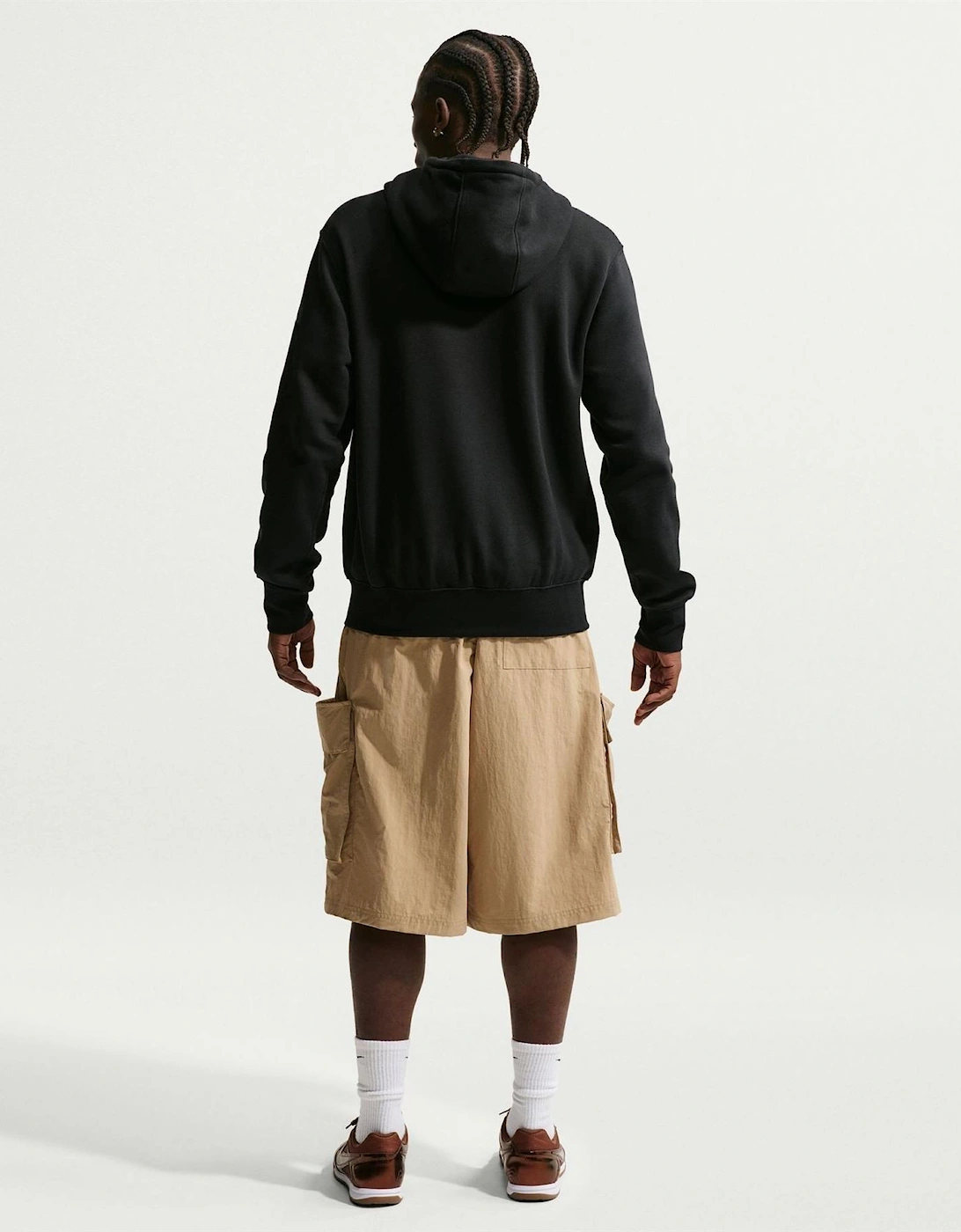Logo Print Wordmark Hooded Long Sleeve Sweatshirt