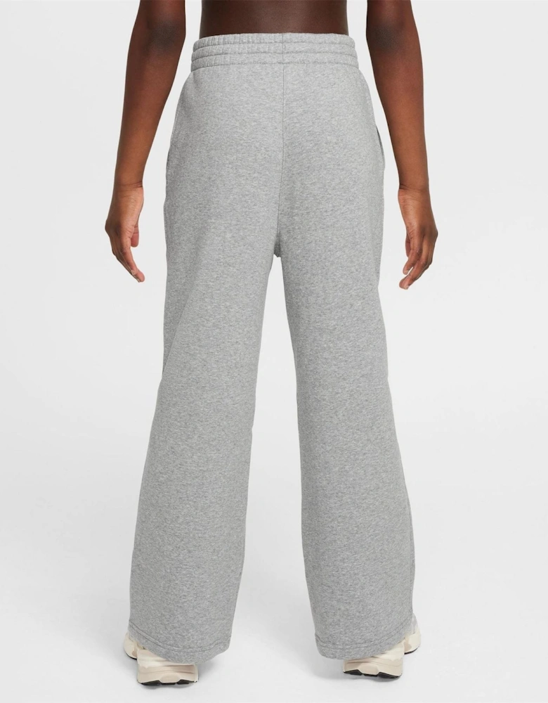 Club Solid Patterned Wide Fleece Sweatpants