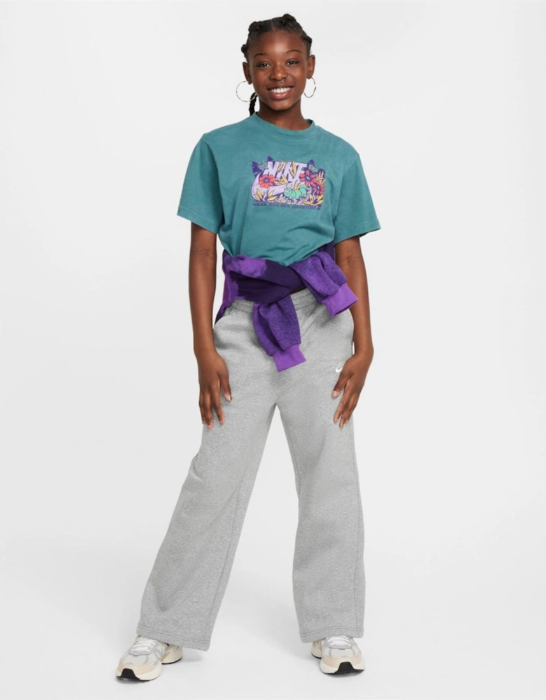 Club Solid Patterned Wide Fleece Sweatpants