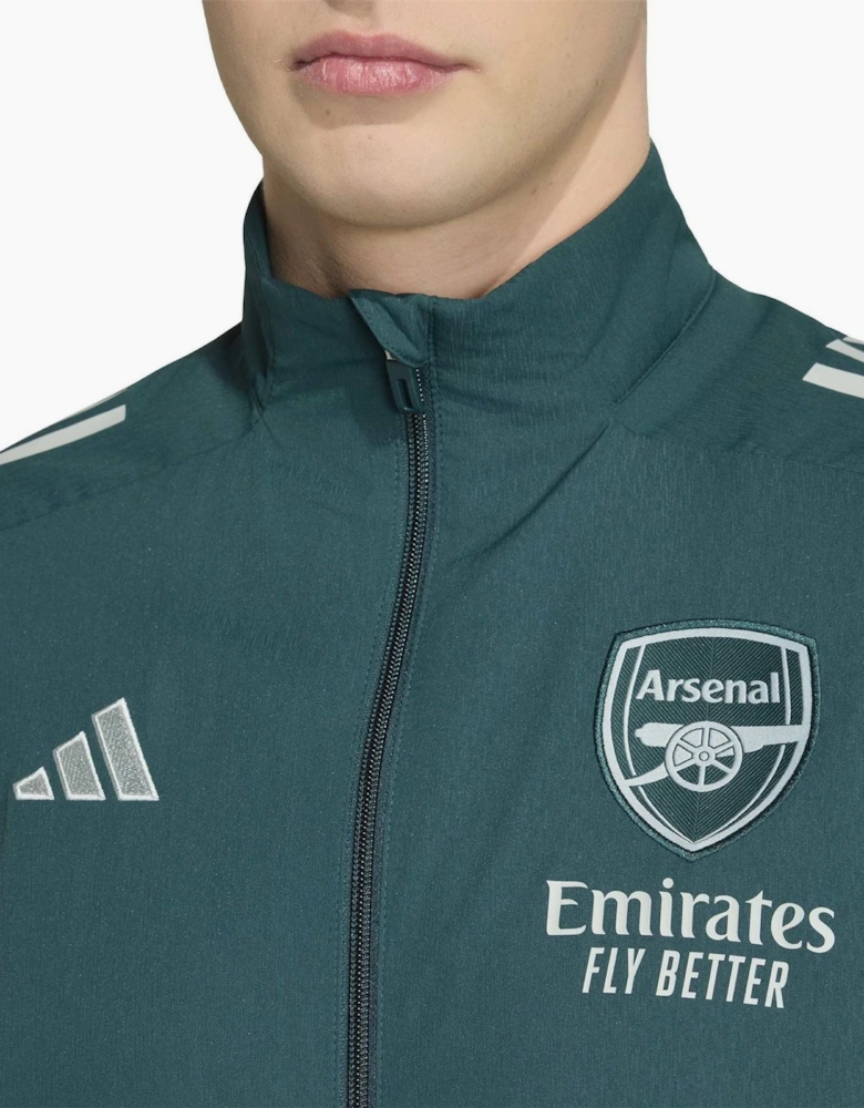 Solid Patterned Side Pocket Side Stripes Track Jacket