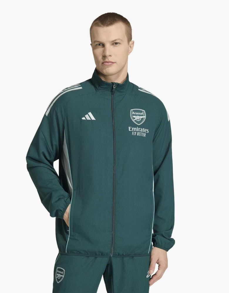 Solid Patterned Side Pocket Side Stripes Track Jacket