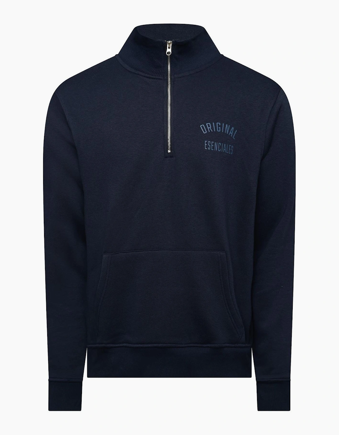 Harley Arch Lettering Zip Neck High Collar Long Sleeve Sweatshirt