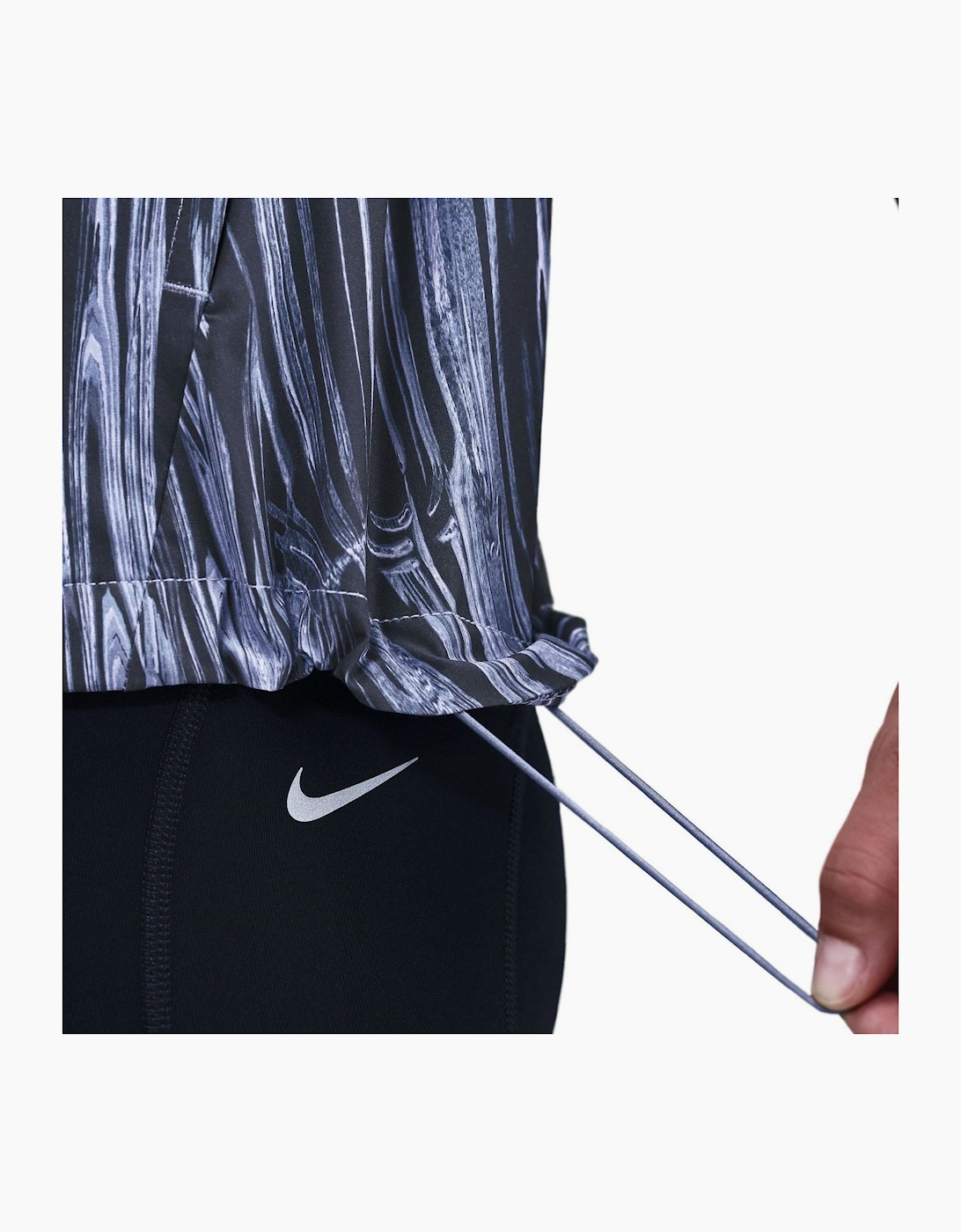 Swift Marble Patterned Hooded Running Jacket