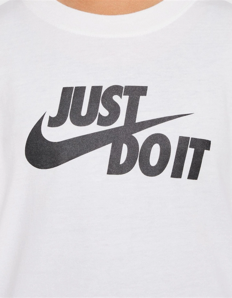 JDI Logo Print Text Graphic Crew Neck Short Sleeve T-Shirt