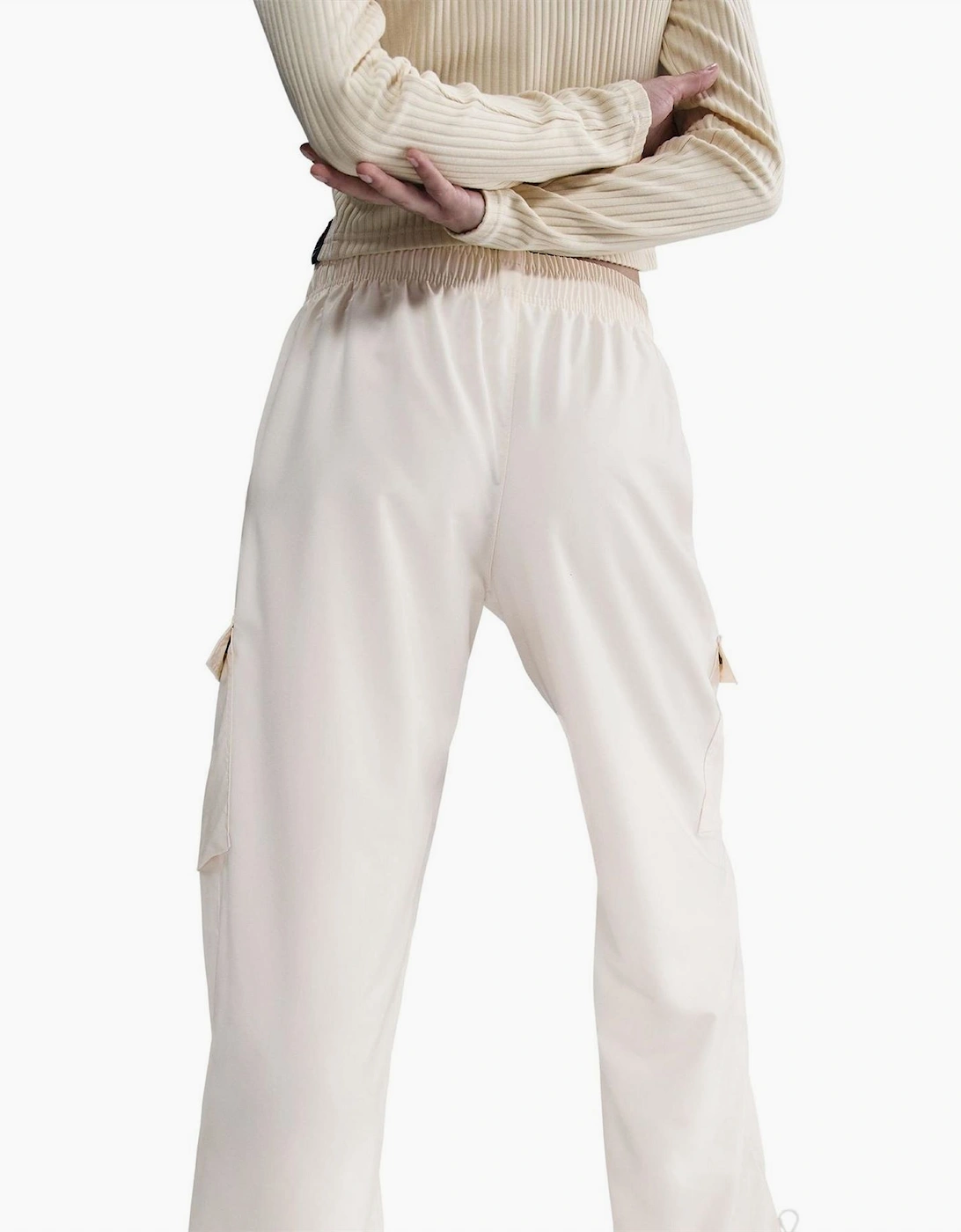 Trend Solid Patterned Wide Leg Cargo Pants