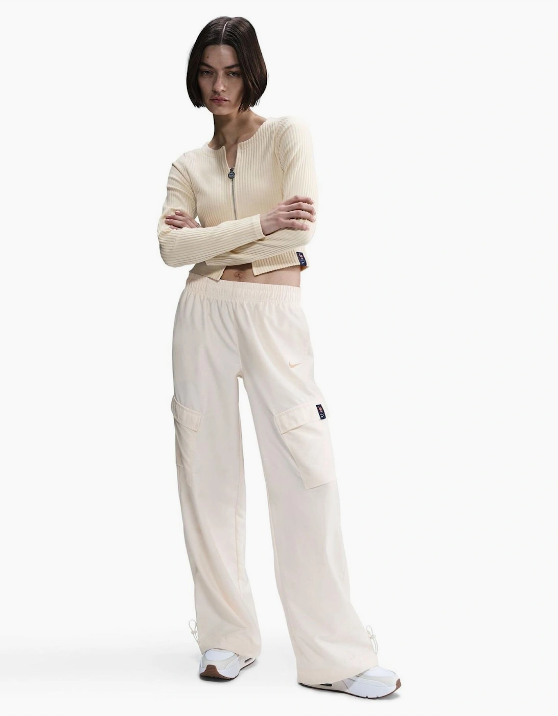 Trend Solid Patterned Wide Leg Cargo Pants