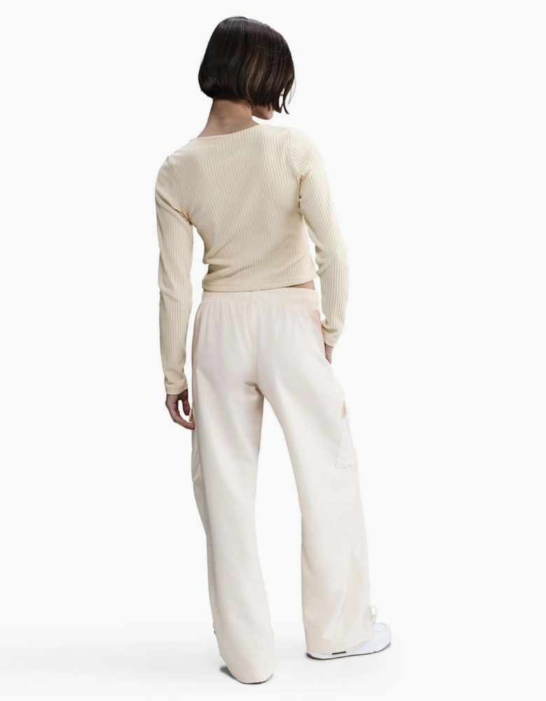 Trend Solid Patterned Wide Leg Cargo Pants
