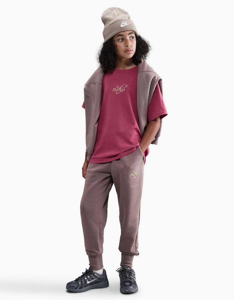 Shine Logo Print Crew Neck Short Sleeve T-Shirt