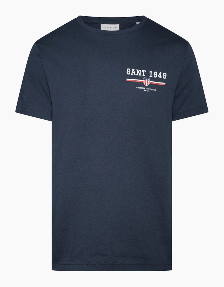 Text Graphic Crew Neck Short Sleeve T-Shirt