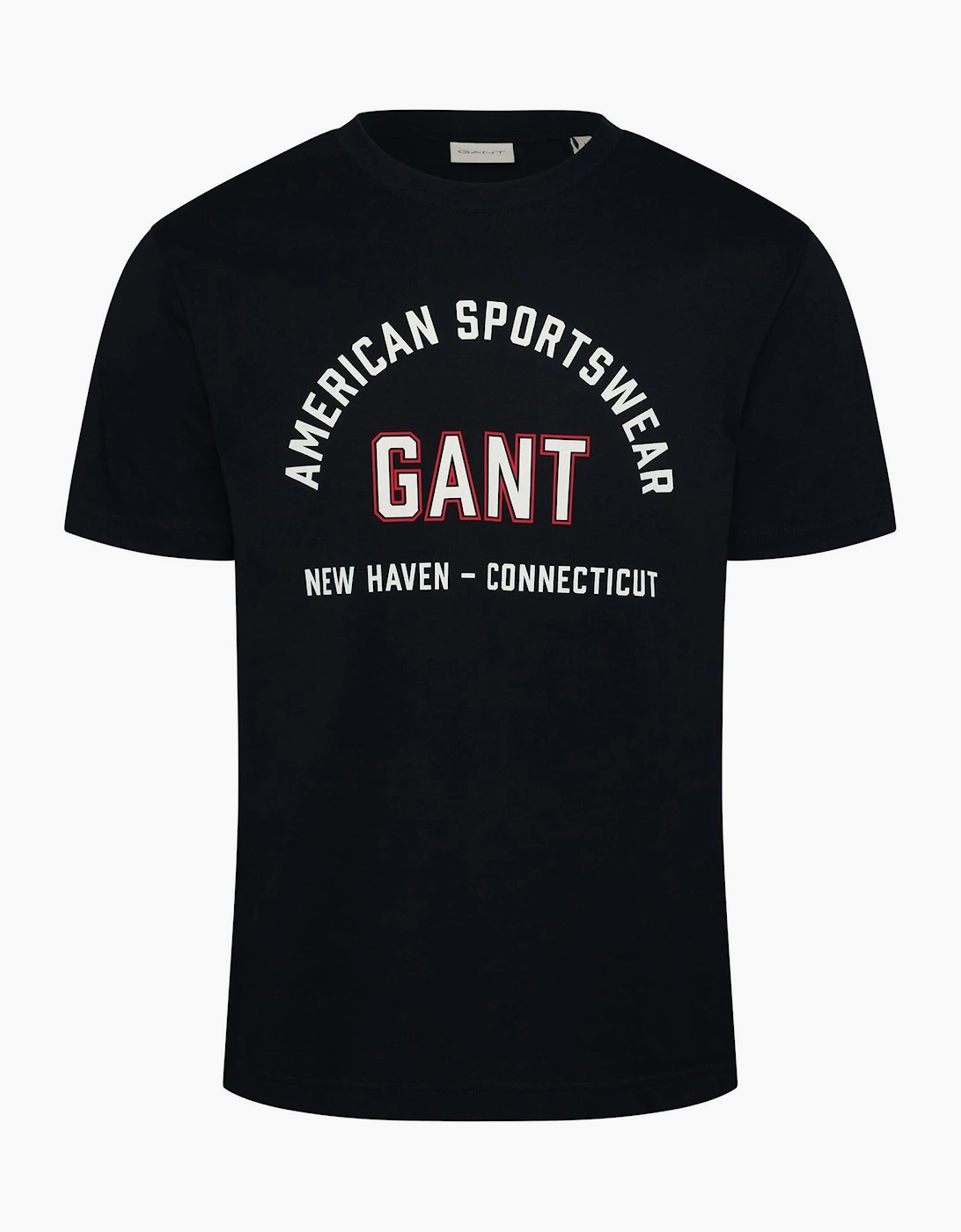 Printed Logo Text Graphic Crew Neck Short Sleeve T-Shirt
