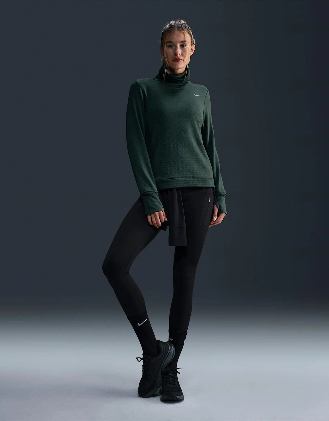 High Neck Long Sleeve Regular Fit T-Shirt