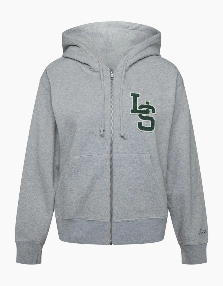Lettering Hooded Neck Long Sleeve Sweatshirt
