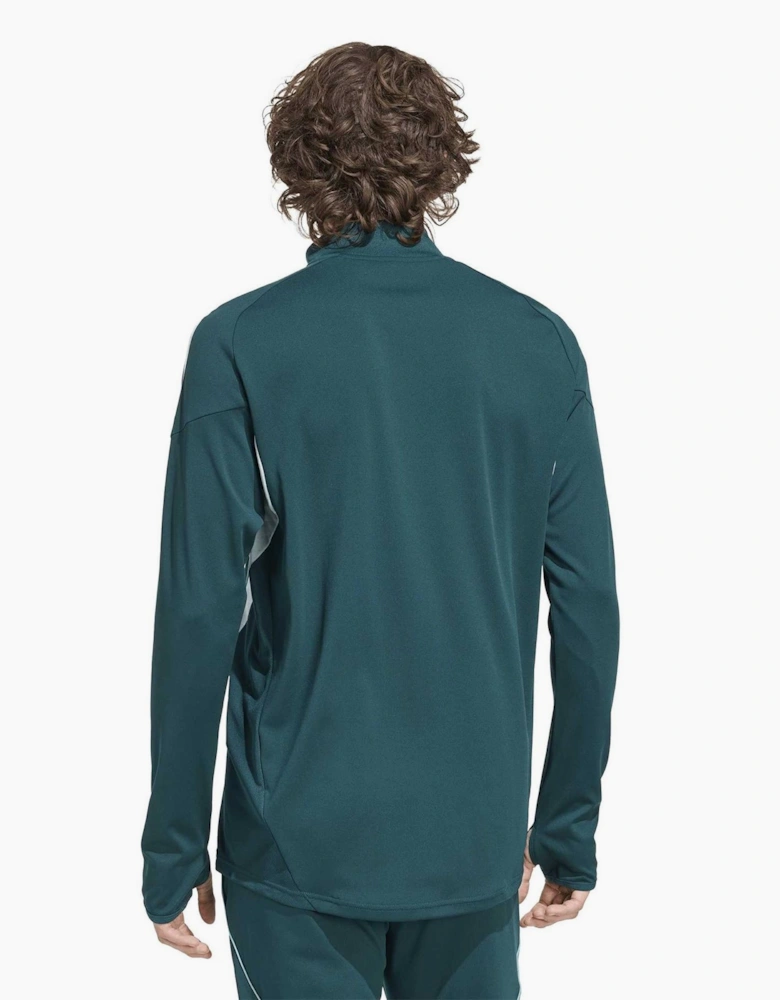 Arsenal Printed Logo Zip Neck Long Sleeve Drill Top