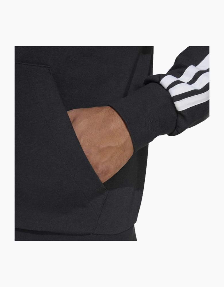 Hooded Neck Long Sleeve Sweatshirt with Stripes