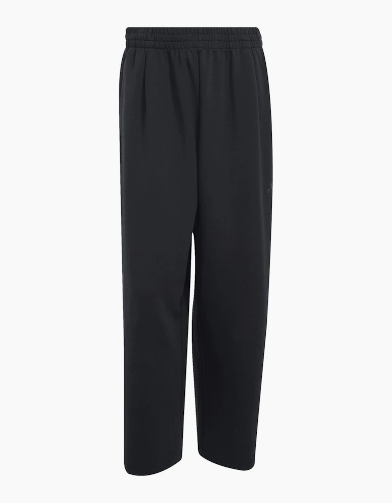 Solid Patterned Wide Fit Sweatpants