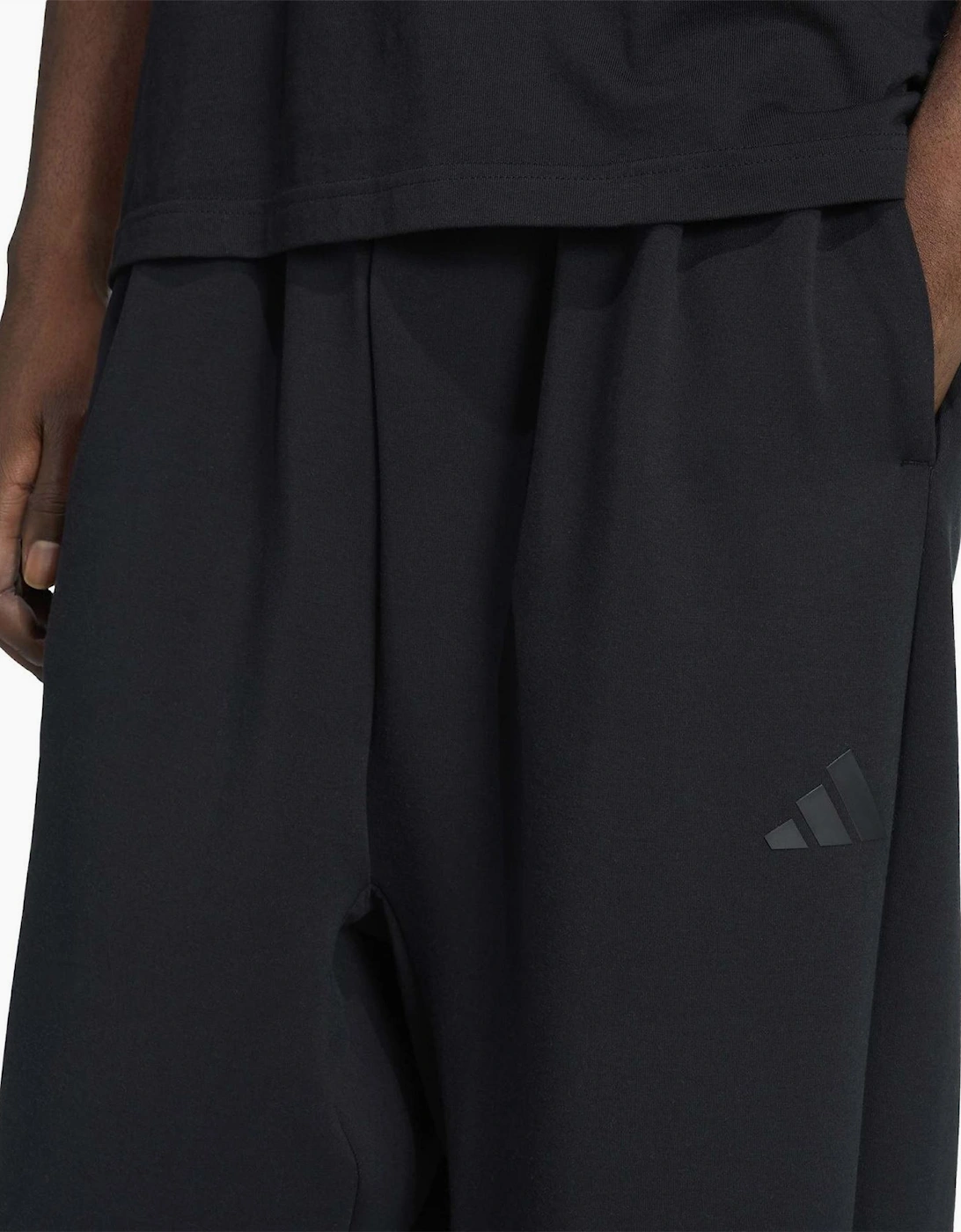 Solid Patterned Wide Fit Sweatpants