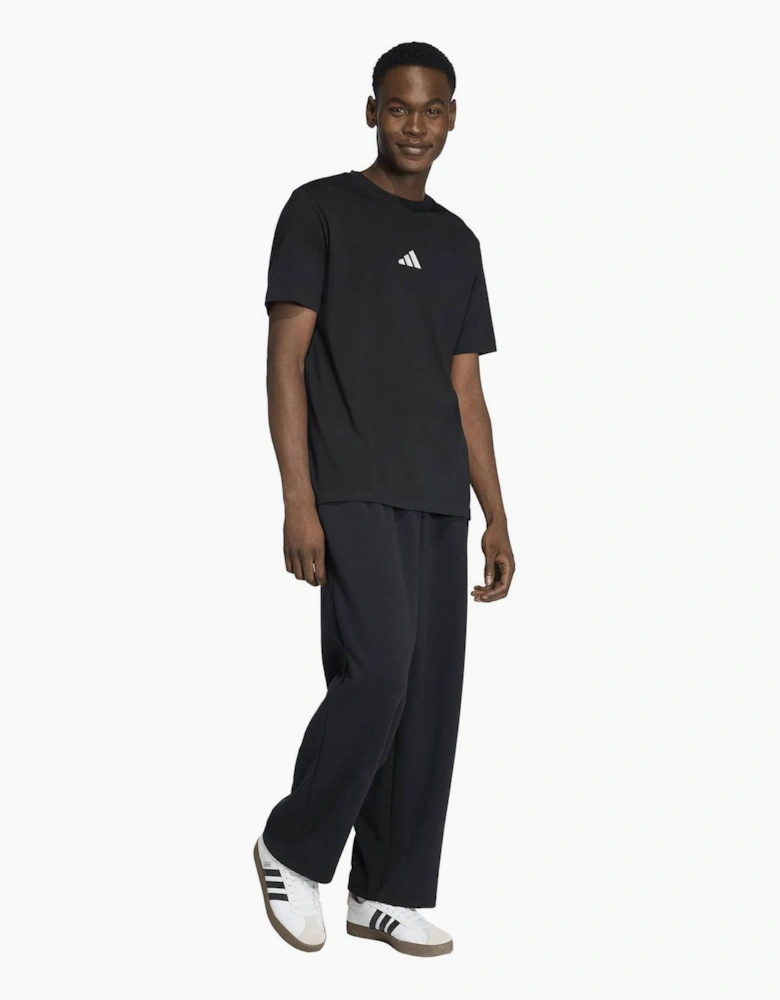 Solid Patterned Wide Fit Sweatpants