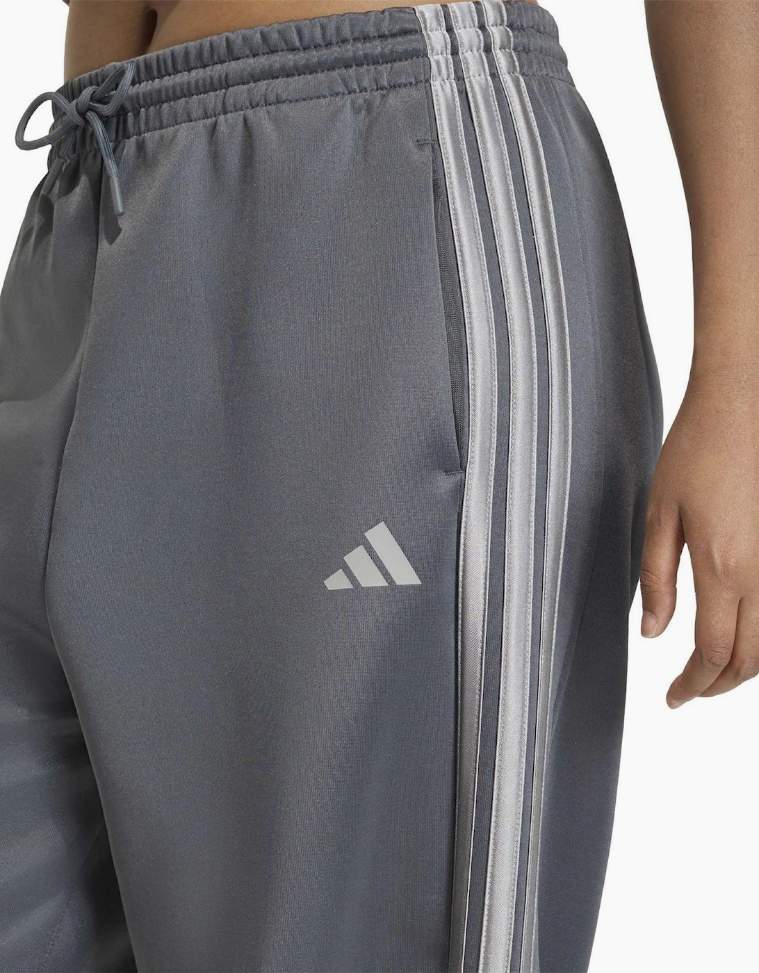 Three Stripes Wide Leg Mid Rise Athletic Pants