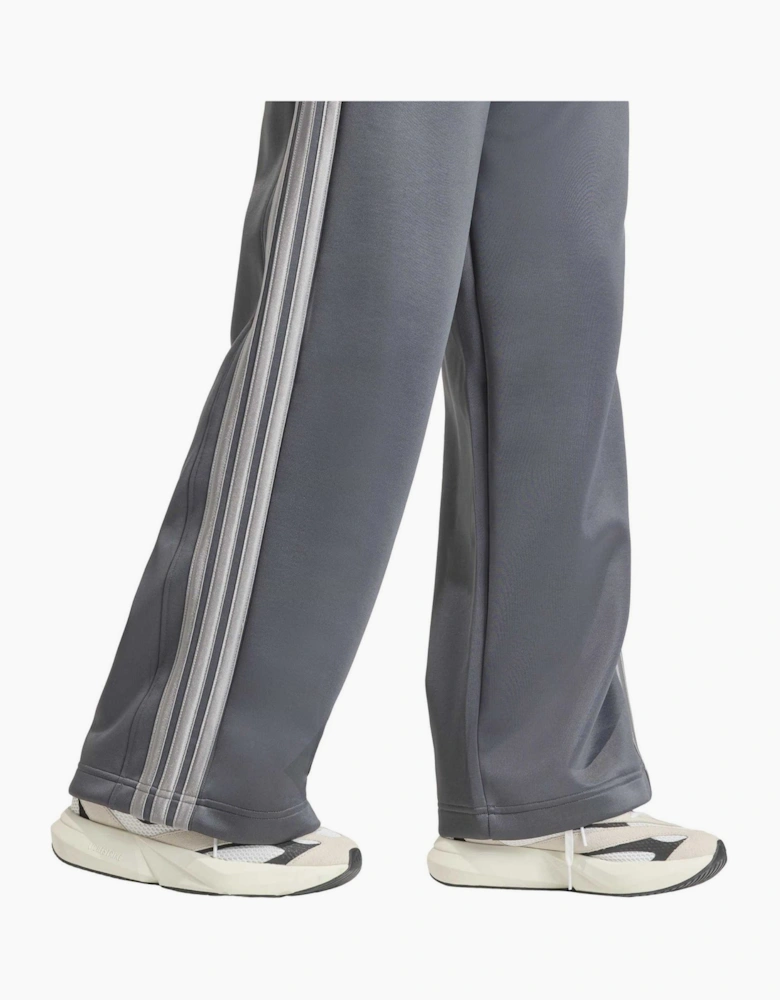 Three Stripes Wide Leg Mid Rise Athletic Pants