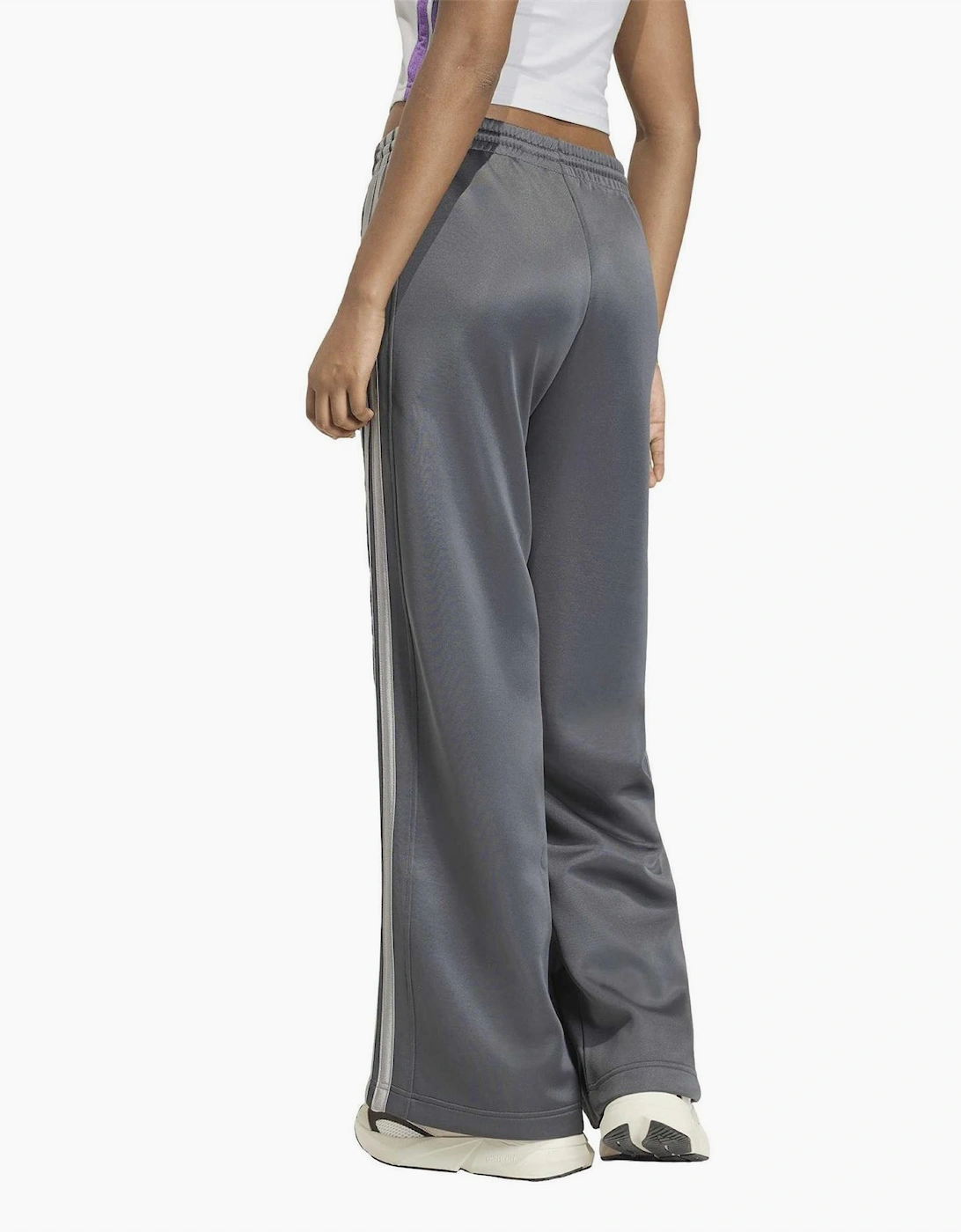 Three Stripes Wide Leg Mid Rise Athletic Pants