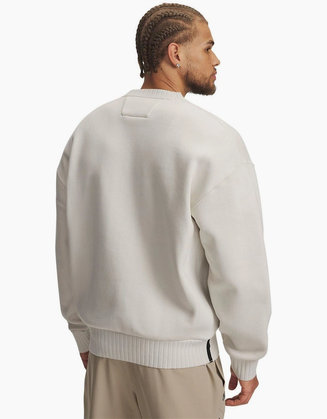 Icon Wordmark Crew Neck Ribbed Collar Oversize Sweatshirt