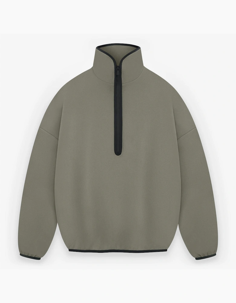 Lettering Relaxed Fit Funnel Neck Long Sleeve Drop Shoulder Athletic Top