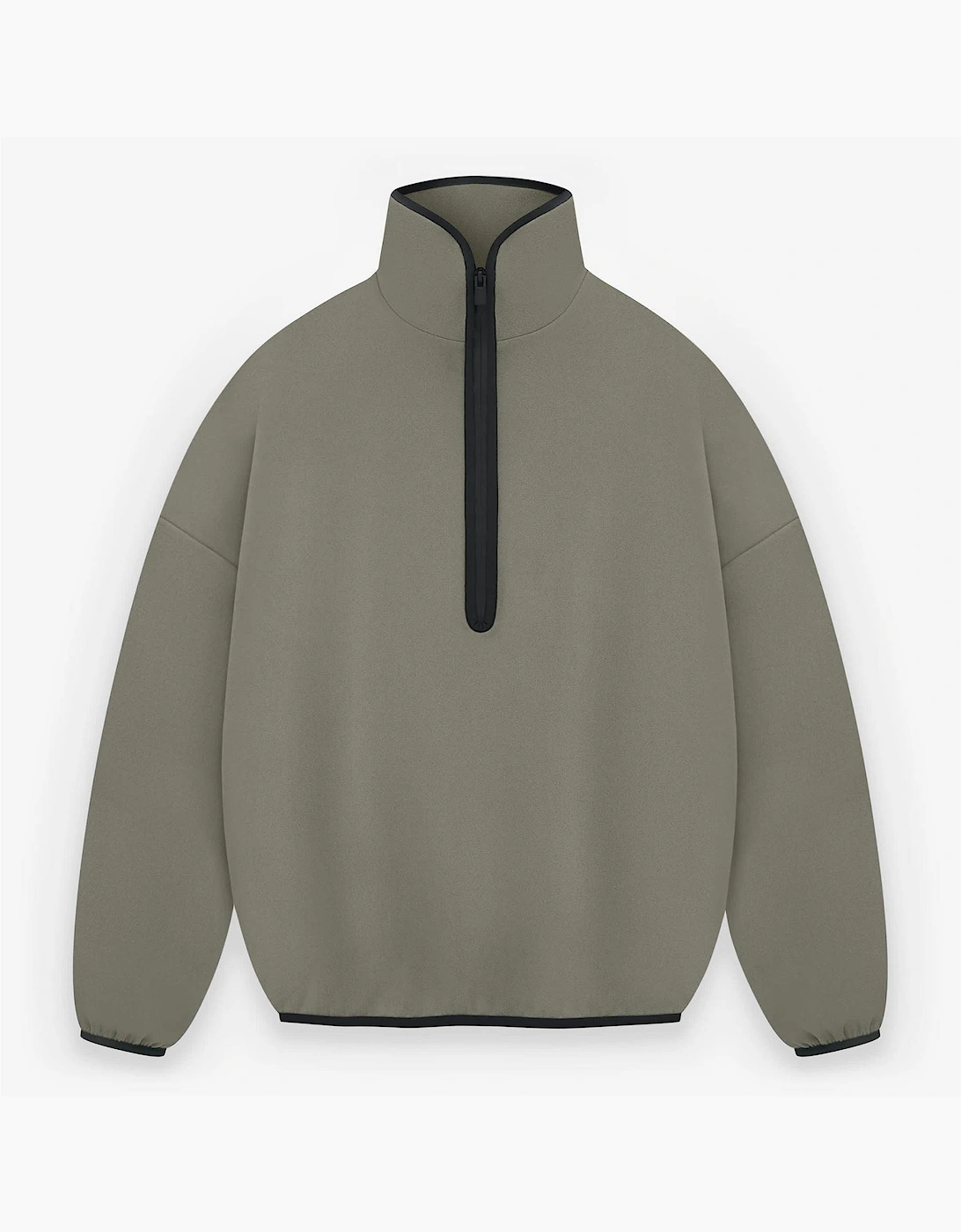 Lettering Relaxed Fit Funnel Neck Long Sleeve Drop Shoulder Athletic Top