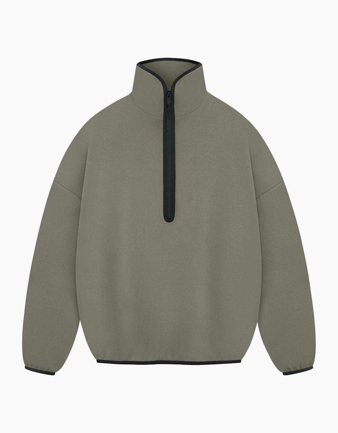 Lettering Relaxed Fit Funnel Neck Long Sleeve Drop Shoulder Athletic Top