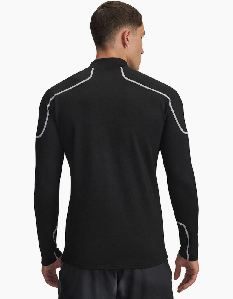 Mock Neck High Collar Raglan Sleeve Compression Fit Midlayer