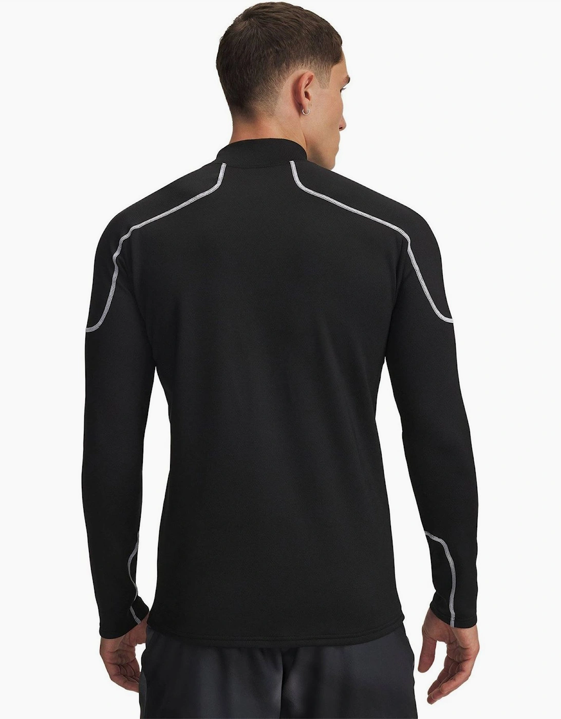 Mock Neck High Collar Raglan Sleeve Compression Fit Midlayer
