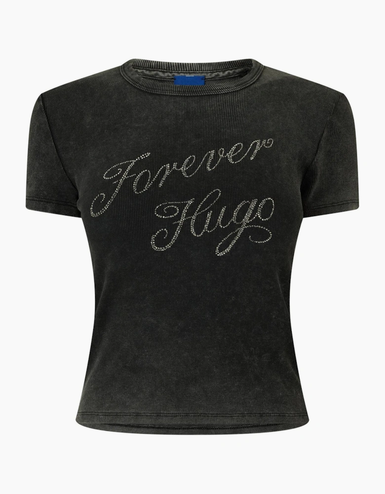 Lettering Graphic Slim Fit T-Shirt