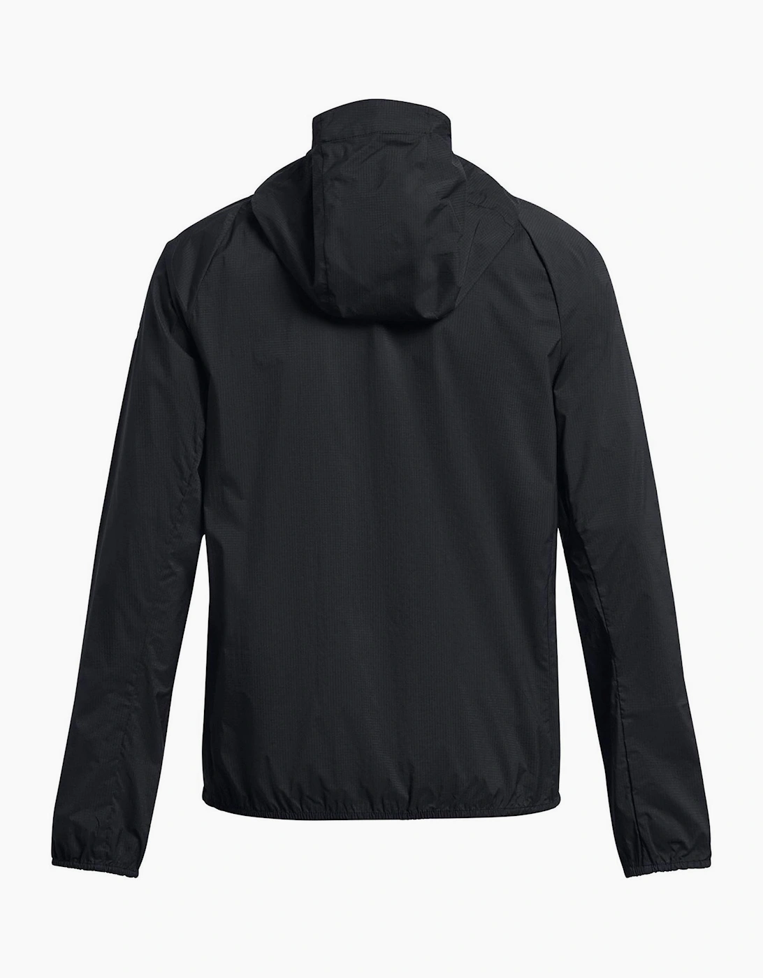 Launch Solid Patterned Hooded Running Jacket