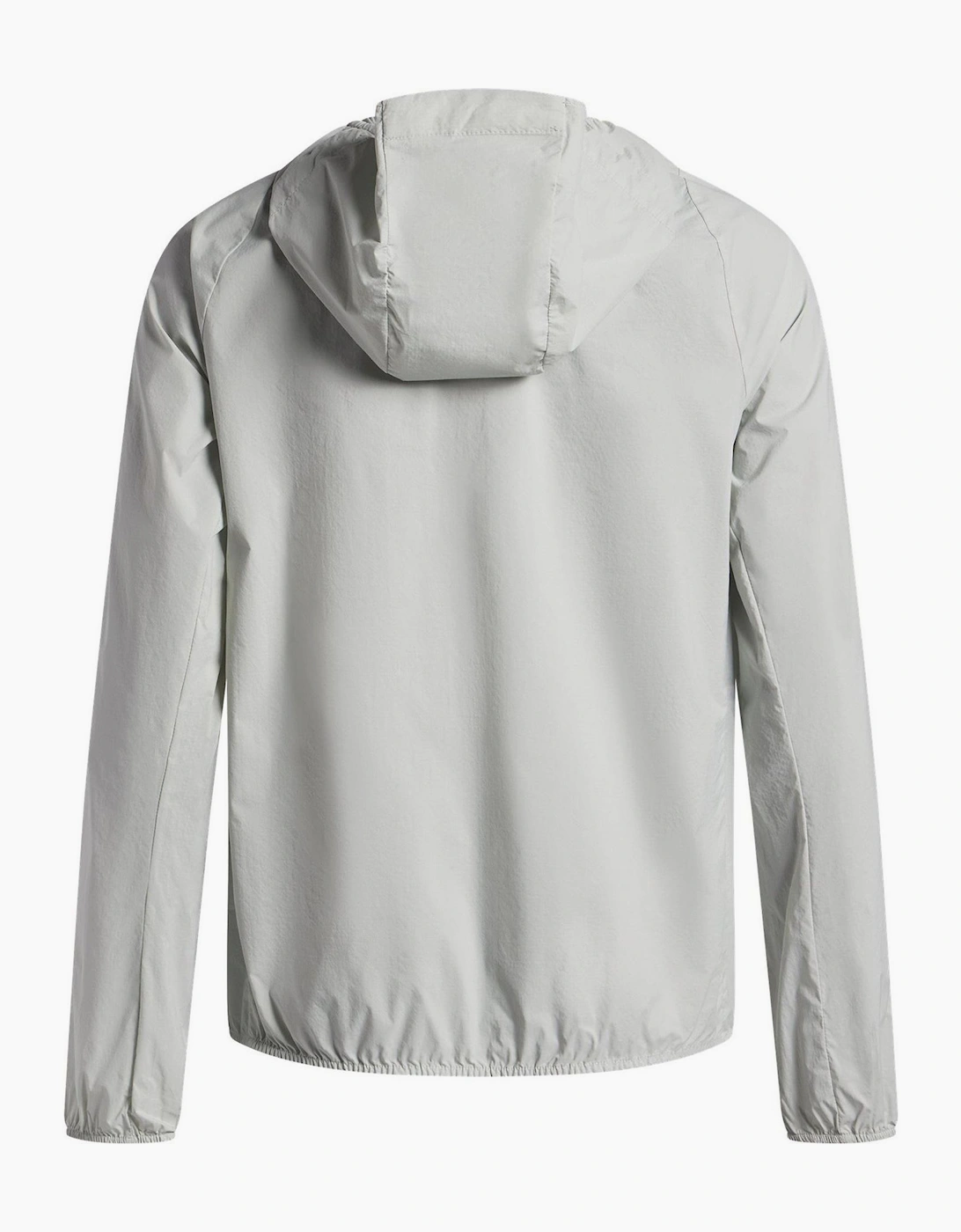 Launch Solid Patterned Hooded Running Jacket