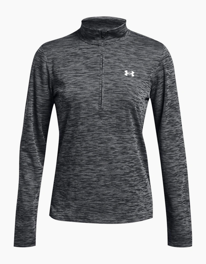 Tech Zip Neck High Collar Long Sleeve Sweatshirt