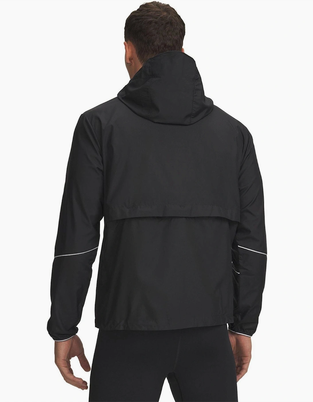 Velociti Pro Hooded Solid Patterned Windbreaker with Zipped Pocket