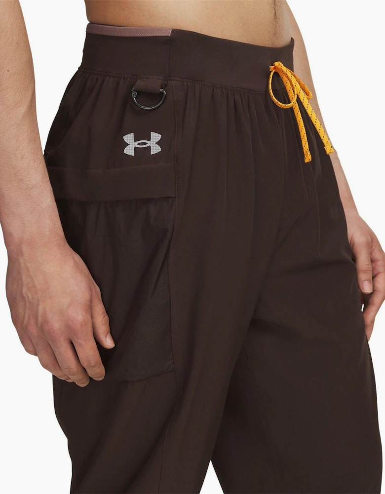 Trail Run Solid Patterned Tapered Slim Pants