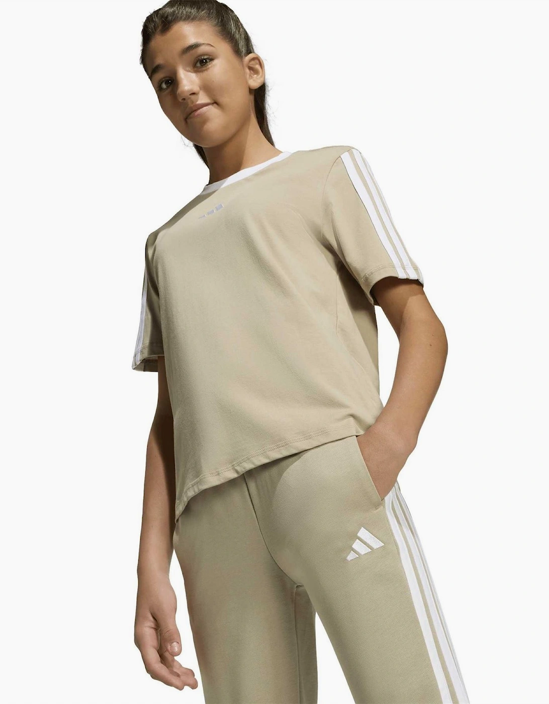 Three Stripes Slim Mid Rise Tapered Pants