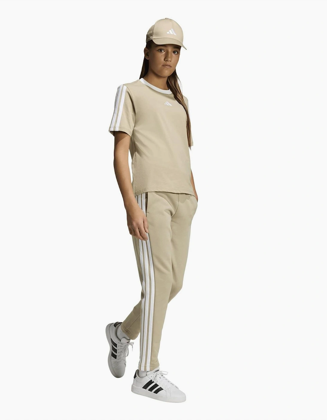 Three Stripes Slim Mid Rise Tapered Pants
