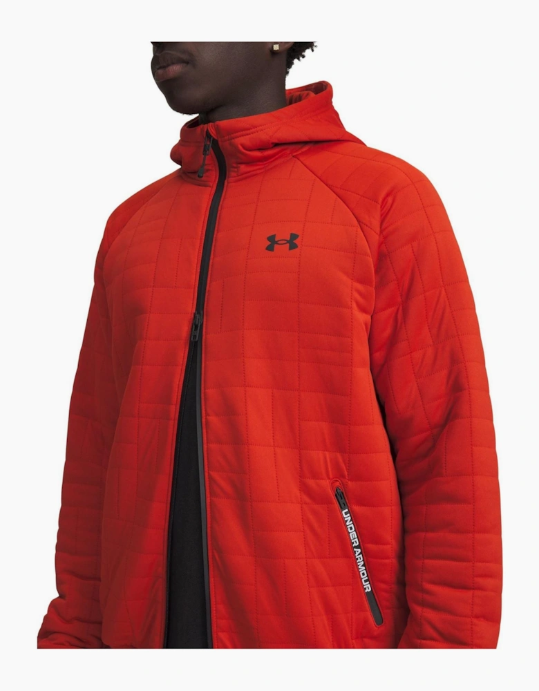 Unstoppable Textured Hooded Full Zipper Ribbed Cuff Jacket