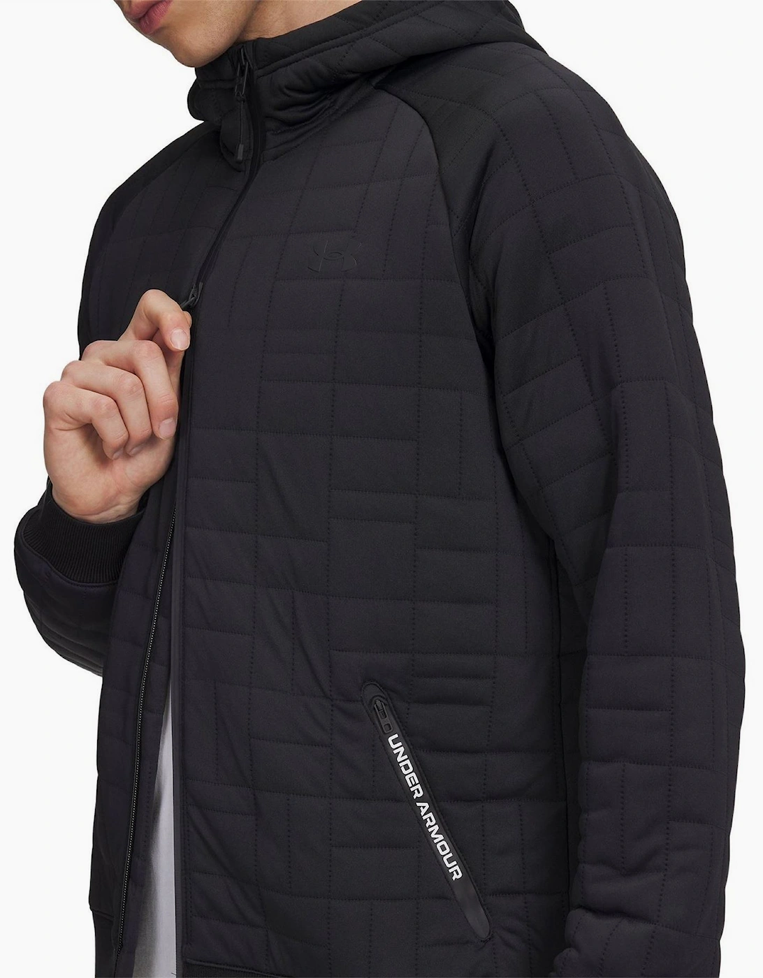 Unstoppable Textured Hooded Full Zipper Ribbed Cuff Jacket