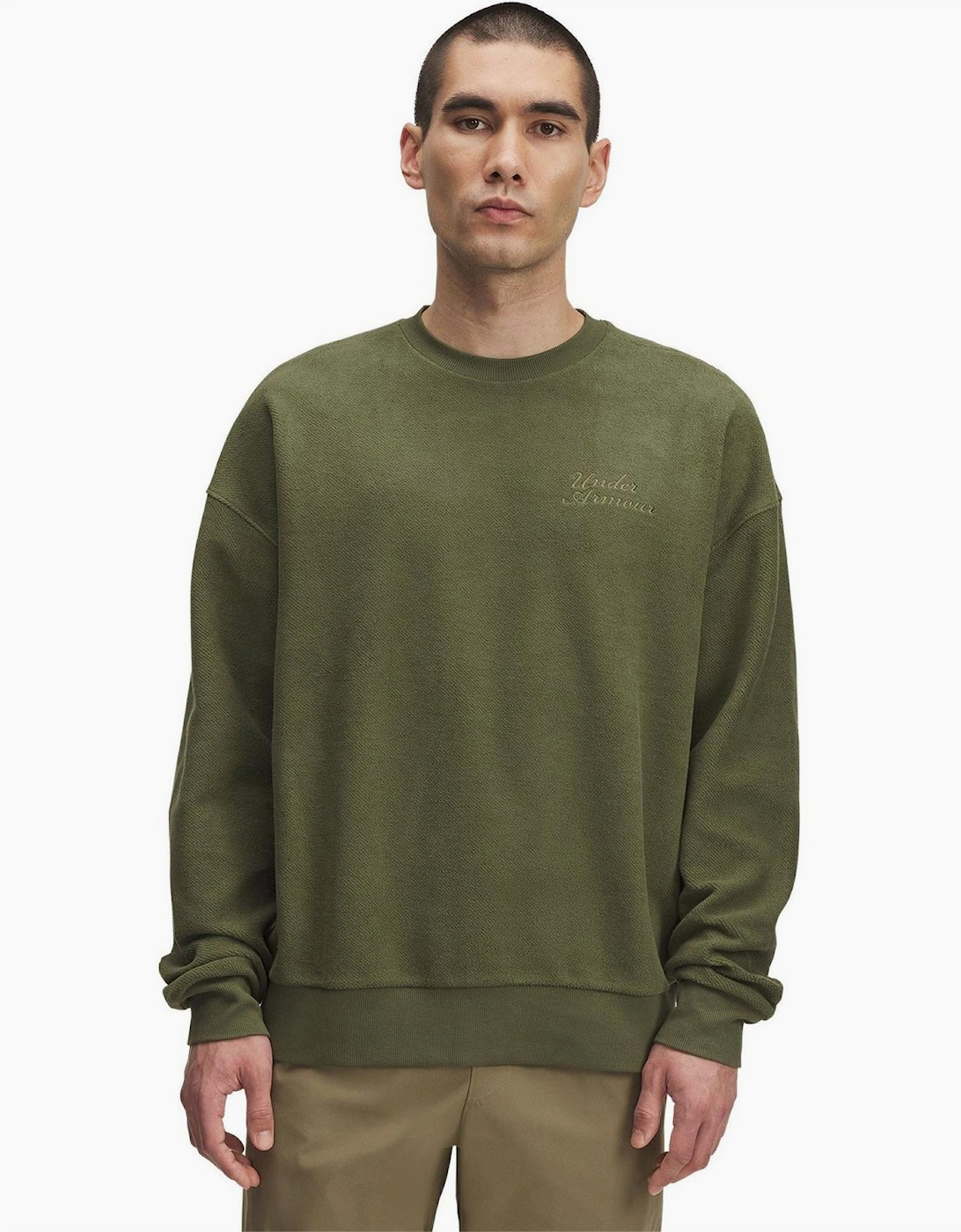 Terry Lettering Crew Neck Drop Shoulder Sweatshirt, 4 of 3